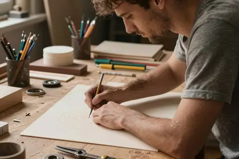 AI generated workshop scenes example